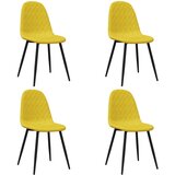 The Living Store Jedilni stoli 4 kosi gorčično rumen žamet - Jedilni Stol, (21419561) | Shoptok.si