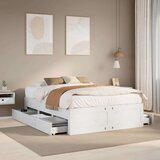 vidaXL okvir kreveta bez madraca s ladicama bijeli 140x190 cm borovina | shoptok.hr