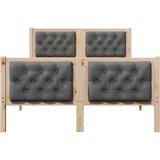  Konstrukcija postelje z vzglavjem Temno siva 120 x 200 cm, (5000084585) | Shoptok.si