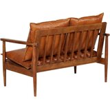  3-dijelni set sofa od prave kože i masivnog drva bagrema smeđi | shoptok.hr