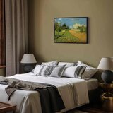  Slika - Alfred Sisley – Grain fields on the hills of Argenteuil 90x60 U crnom drvenom okviru | shoptok.hr
