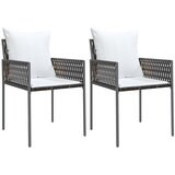 Maison Chic Vrtni stoli - Stol za vrt z blazinami 2 kosa rjavi 54x61x83 cm poli ratan JS2147, (21876685) Cene