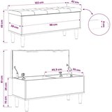  Klupa za odlaganje s jastučićem Staro drvo 102 x 42 x 46 cm - Staro drvo 102 x 42 x 46 cm | shoptok.hr