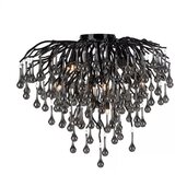 PAUL NEUHAUS 8091-18 - Plafonski luster ICICLE 9xG9/40W/230V, prečnik 50 cm, crne boje | Eponuda.com