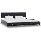  Od umjetne kože s madracem crni 180 x 200 cm | shoptok.hr