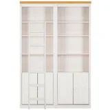 Bijela biblioteka od masivnog bora 148x223 cm Anita –