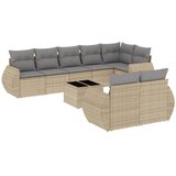  9-dijelni set vrtnih sofa s jastucima bež od poliratana | shoptok.hr