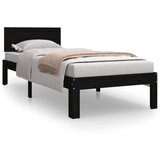  Za krevet crni masivno drvo 75x190 cm 2FT6 jednokrevetni | shoptok.hr