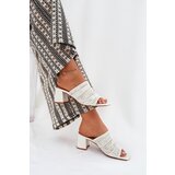 Boto Women's Slippers With Braiding On Heel White Ciariloria | ePonuda.com
