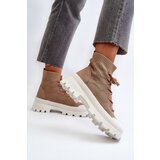 Boto Women's Sock-Like Slip-On Boots Brown Solime | Eponuda.ba