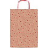  Vrećice ukrasne 26x36x12 cm zvijezdice Rex-Saul Sadoch SDF26-260F smeđa/crvena | shoptok.hr