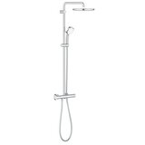 Grohe 26670000 Tempesta Cosmopolitan System 250 Chrome kompletni tuš sistem usponski sa termostatom i okruglim nadglavnim tušem | ePonuda.com