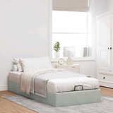 vidaXL Okvir kreveta bez madraca svjetlosivi 100x200 cm baršunasti | shoptok.hr