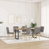  Jedilni stoli 6 kosov taupe blago, (21828373) | Shoptok.si