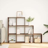 vidaXL Pregrada s knjižno omaro 3-nad. rjavi hrast 137,5x29x103,5 cm | Shoptok.si