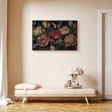  Slika - Flowers on a turquoise background 90x60 Slike