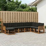  Set vanjskih sofa 8 pcs Prirodna i crna | shoptok.hr