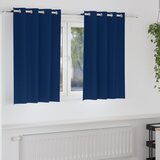 vidaXL Zavese z zavesami 2 pcs Temno modra 140 x 140 cm Poliester | Shoptok.si