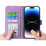INORCO DIERFENG DF-03 za iPhone 14 Pro Max PU usnjena torbica z vtisnjenimi črtami, odporna proti udarcem, pokrov stojala za telefonsko denarnico, (22035486) | Shoptok.si