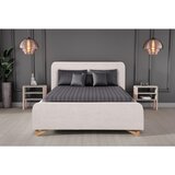 MID.YOU OBLAZINJENA POSTELJA 180 cm x 200 cm , les, umetna masa, tekstil, leseni material biserna | Shoptok.si