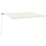 vidaXL Ročno zložljiva tenda z LED lučmi 500x350 cm krem, (20743178) | Shoptok.si