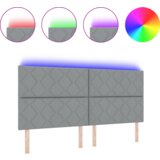  Vzglavje z LED lučmi z vzglavjem Svetlo siva 200 cm blago, (5000043872) | Shoptok.si