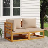  2-dijelni set vrtnih sofa s jastucima masivno bagremovo drvo Tupe | Shoptok.si
