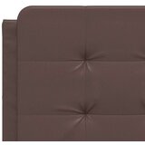 vidaXL Okvir kreveta s LED svjetlima smeđi 140x190 cm od umjetne kože | shoptok.hr