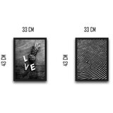 Wallity slika love black white, 2 dela, 30 x 40 cm | ePonuda.com