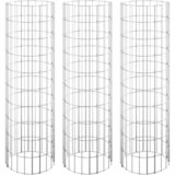 Furnova Okrogle visoke grede gabion 3 kosi pocinkano jeklo Ø30x100 cm, (21921795) | Shoptok.si
