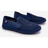 EVENTO PE1 Men's Openwork Sneakers Canvas Shoes Navy Blue Koboru | Shoptok.si