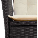  7-dijelni vrtni blagovaonski set s jastucima crni od poliratana | shoptok.hr