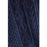 Marisse Navy Blue Sweater With Decorative Weave | Shoptok.si