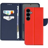 AVIZAR Ohišje za Samsung Galaxy S25 Plus Wallet Leather Saffiano Fancy, Modro / Rdeče, (5000011176) | Shoptok.si