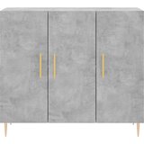  Komoda siva boja betona 90x34x80 cm od konstruiranog drva | shoptok.hr