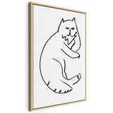  Slika - Cat Relaxing (1 Part) Vertical 60x90 U prirodnom drvenom okviru | shoptok.hr