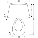 Lesnina XXXL NAMIZNA SVETILKA 20/31/44 cm | Shoptok.si