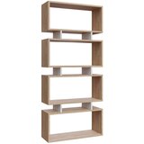 Hanah home Polica 72,5x161x25cm Hrast-Bela | ePonuda.com