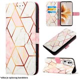  Maska za Samsung A55 5G/ A556B geometry na preklop Marble roze | ePonuda.com