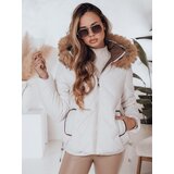 DStreet Kurtka damska zimowa COLDLIKE pikowana z kapturem biała | Shoptok.si