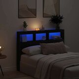 Ormarić Omarica za vzglavje postelje LED črna hrast 140x17x102 cm Cene