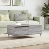 vidaXL Klubska mizica siva sonoma 90x50x36,5 cm inženirski les Cene
