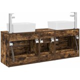  Set ormarića za kupaonicu 3 kom. Dimljeni hrast Smeđa 53 x 34,5 x 63 cm | shoptok.hr