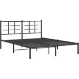  Metalni okvir za krevet s uzglavljem crni 160x200 cm | shoptok.hr