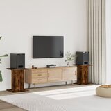 vidaXL Stojalo za zvočnike 2 kosa dimljen hrast 30x30x60 cm inž. les | Shoptok.si