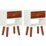  Noćni ormarići 2 kom od masivnog drva bagrema 40 x 30 x 57 cm | shoptok.hr