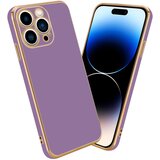 Cadorabo Ohišje, združljiv z Apple v sijajnem vijoličnem - zlati - zaščitni pokrov iz fleksibilnega silikona TPU in z zaščito pred kamero, (20603446) Cene