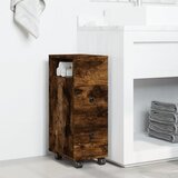  Uski kupaonski ormarić s kotačima boja hrasta konstruirano drvo | shoptok.hr