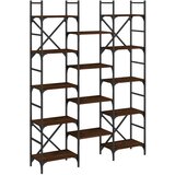 Maison Chic Knjižna omara - Knjižna polica - Knjižni regal rjavi hrast 127,5x28,5x172,5 cm inženirski les, (21723176) Cene