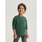 Reserved - Oversize majica z dolgimi rokavi in žepom - Turkizna | Shoptok.si